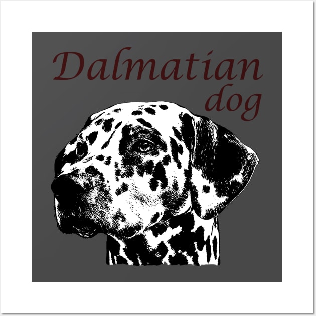 White Dalmatian Dog Wall Art by hudayadi